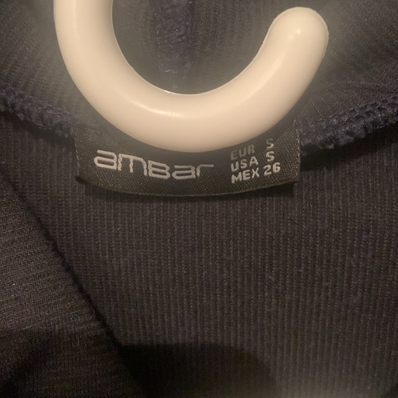 Ultra Sexy Purplish Blue Valour Crop Top Hoodie Ambar SZ Small - Picture 3 of 5